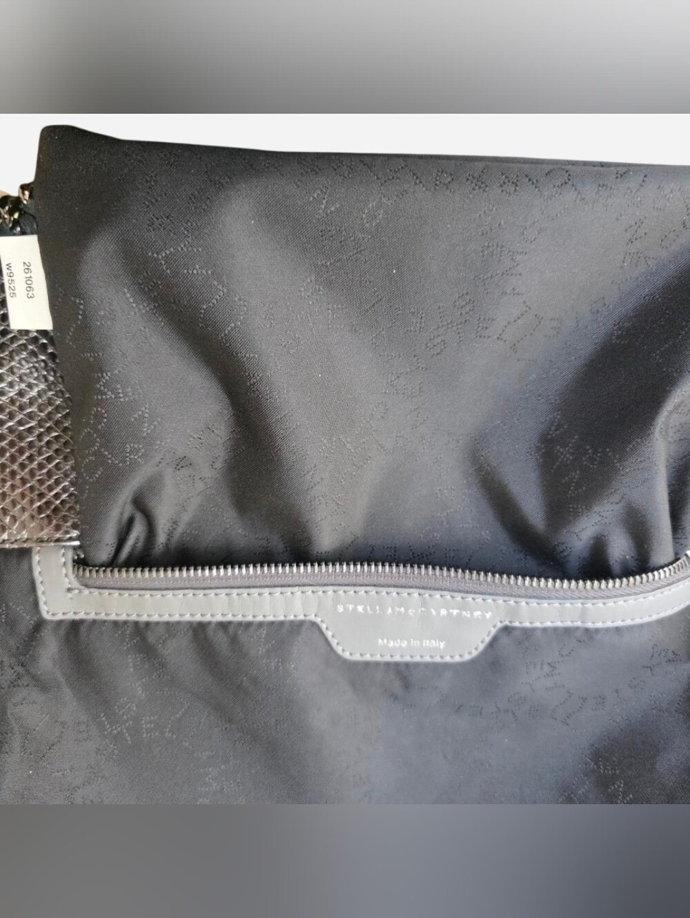 EUC Stella McCartney Silver Metallic Snakeskin Print Falabella Shoulder Tote Bag - Picture 11 of 16